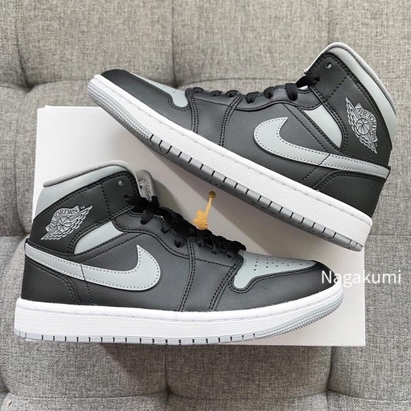 🐘🖤🤍 Nike air Jordan 1 Retro shadow black grey white shoes - Picture 3 of 4